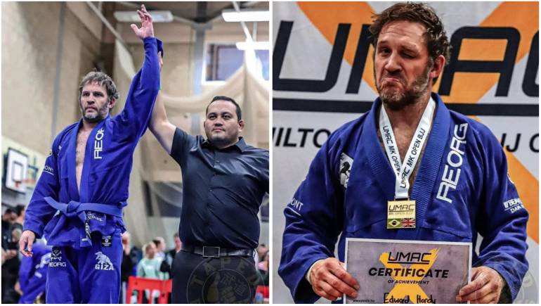 Tom Hardy wins first prize in 2022 Brazilian Jiu-Jitsu Open Championship in  UK