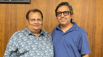 Ashneer Grover with Kamal Agrawal, executive director of Haldirams. (Image credit: @Ashneer_Grover)