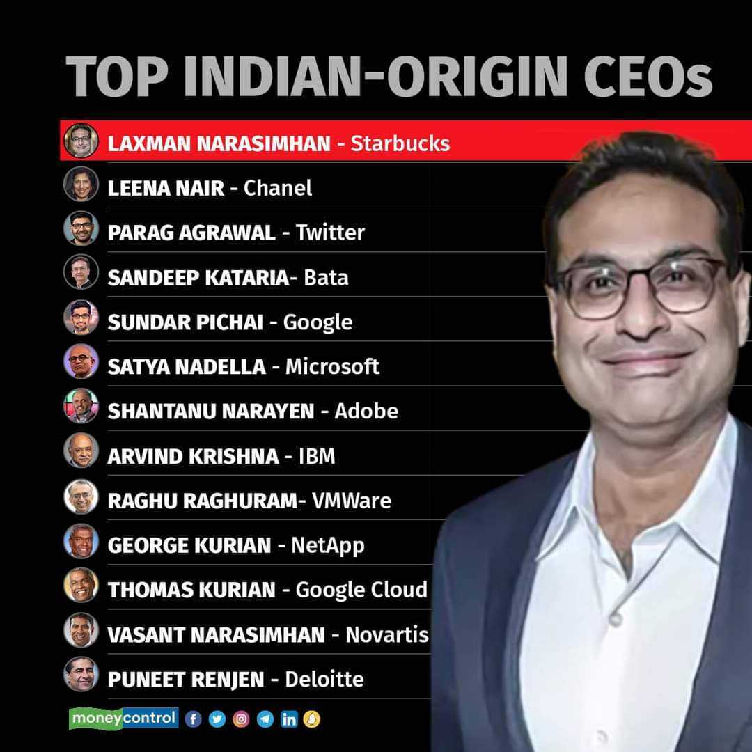 Laxman Narasimhan New Starbucks Boss Joins A Growing List Of Indian 