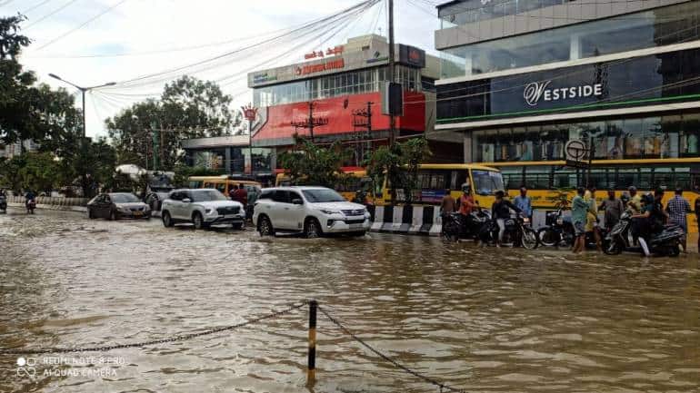 Flooded Bengaluru street (Credit: KP Singh)