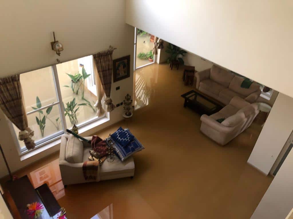 Waterlogging in a luxury villa in Yemalur