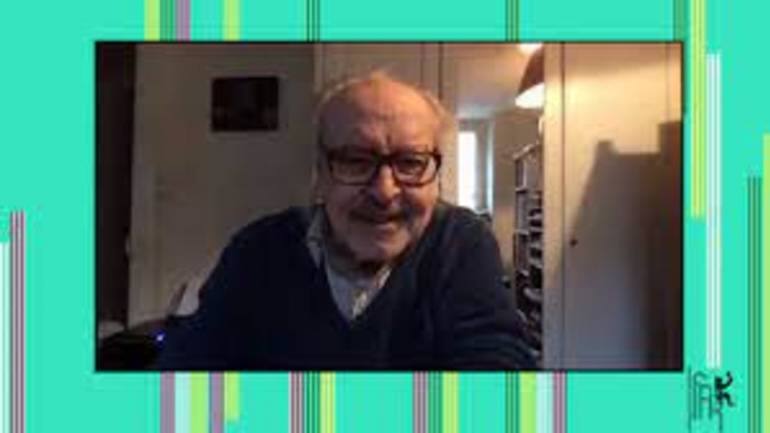 Jean-Luc Godard in an online conversation during the IFFK award event.