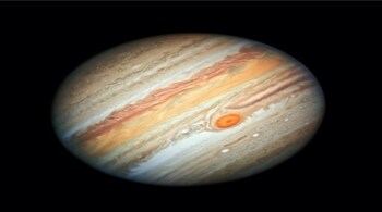 This photo of Jupiter, taken from the Hubble Space Telescope on June 27, 2019, features the Great Red Spot, a storm the size of Earth that has been raging for hundreds of years. Credits: NASA, ESA, A. Simon (Goddard Space Flight Center), and M.H. Wong (University of California, Berkeley) (Image: https://blogs.nasa.gov)
