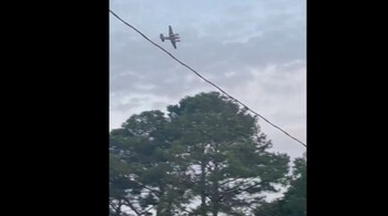 The pilot had circled erratically over the city of Tupelo in Mississippi for hours on Saturday. (Image credit: @KeithEdmonson61/Twitter)