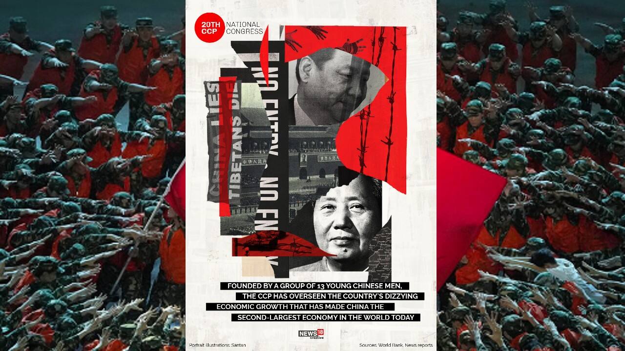 Founded by a group of 13 young Chinese men, the CCP has overseen the country’s dizzying economic growth that has made China the second-largest economy in the world today. (Image: News18 Creative) Founded by a group of 13 young Chinese men, the CCP has overseen the country’s dizzying economic growth that has made China the second-largest economy in the world today. (Image: News18 Creative)