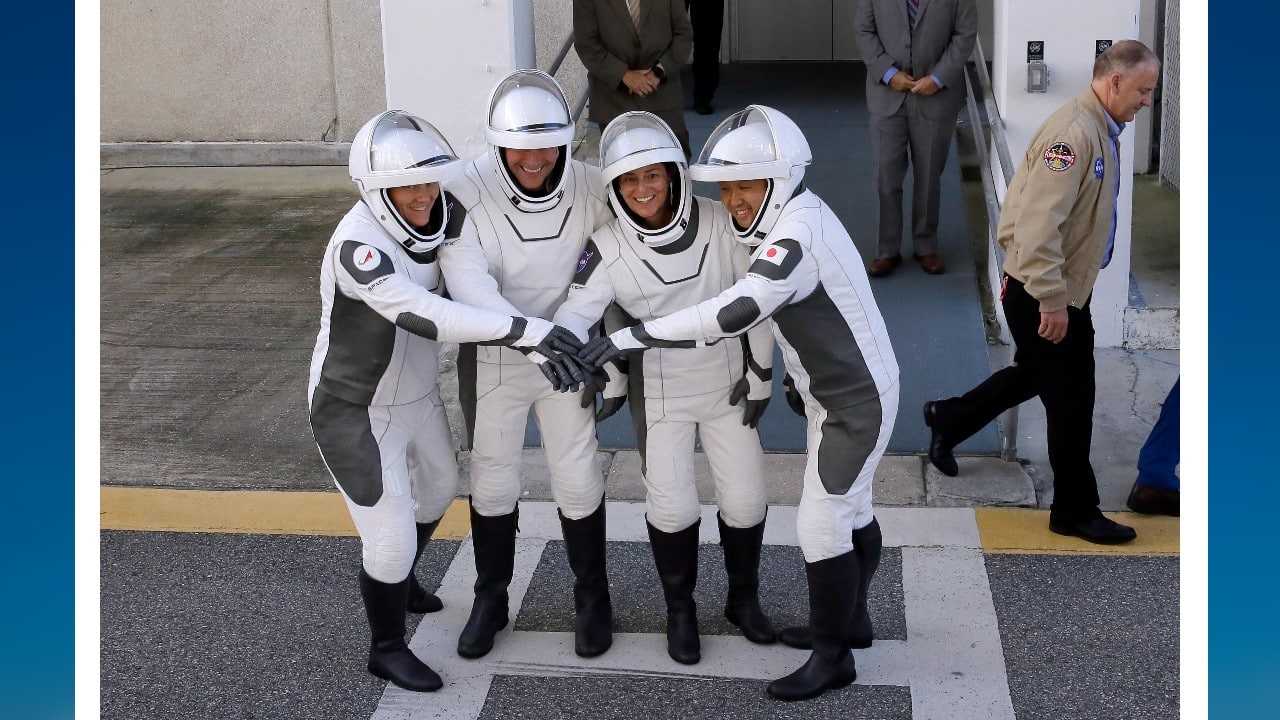 “I am very proud to represent Native Americans and my heritage,” Mann said before the flight, adding that everyone on her crew has a unique background. “It’s important to celebrate our diversity and also realize how important it is when we collaborate and unite, the incredible accomplishments that we can have.” As for the war in Ukraine, Mann said all four have put politics and personal beliefs aside, “and it’s really cool how the common mission of the space station just instantly unites us.” (Image: AP)