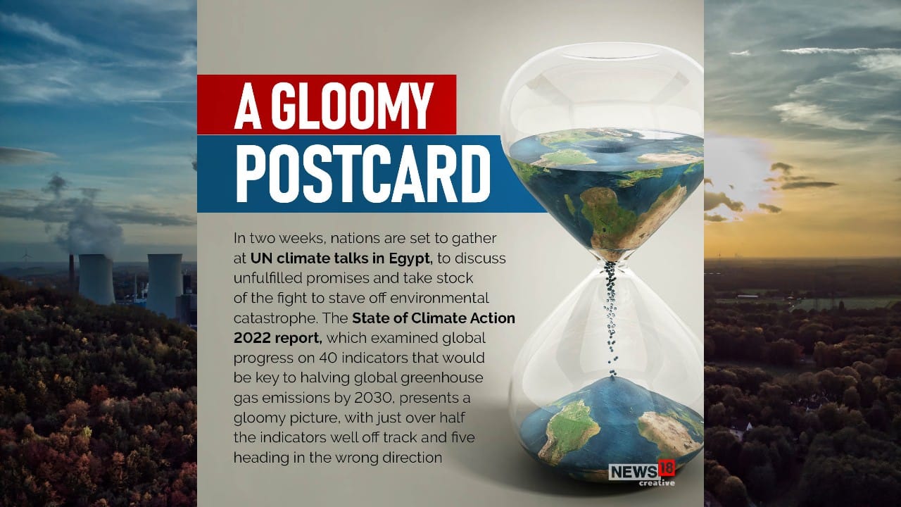 In two weeks, nations are set to gather at UN climate talks in Egypt, to discuss unfulfilled promises and take stock of the fight to stave off environmental catastrophe. The State of Climate Action 2022 report, which examined global progress on 40 indicators that would be key to halving global greenhouse gas emissions by 2030, presents a gloomy picture, with just over half the indicators well off track and five heading in the wrong direction.