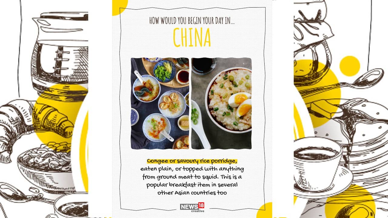 In China, congee or savoury rice porridge, eaten plain, or topped with anything from ground meat to squid. This is a popular breakfast item in several other Asian countries too. (Image: News18 Creative)