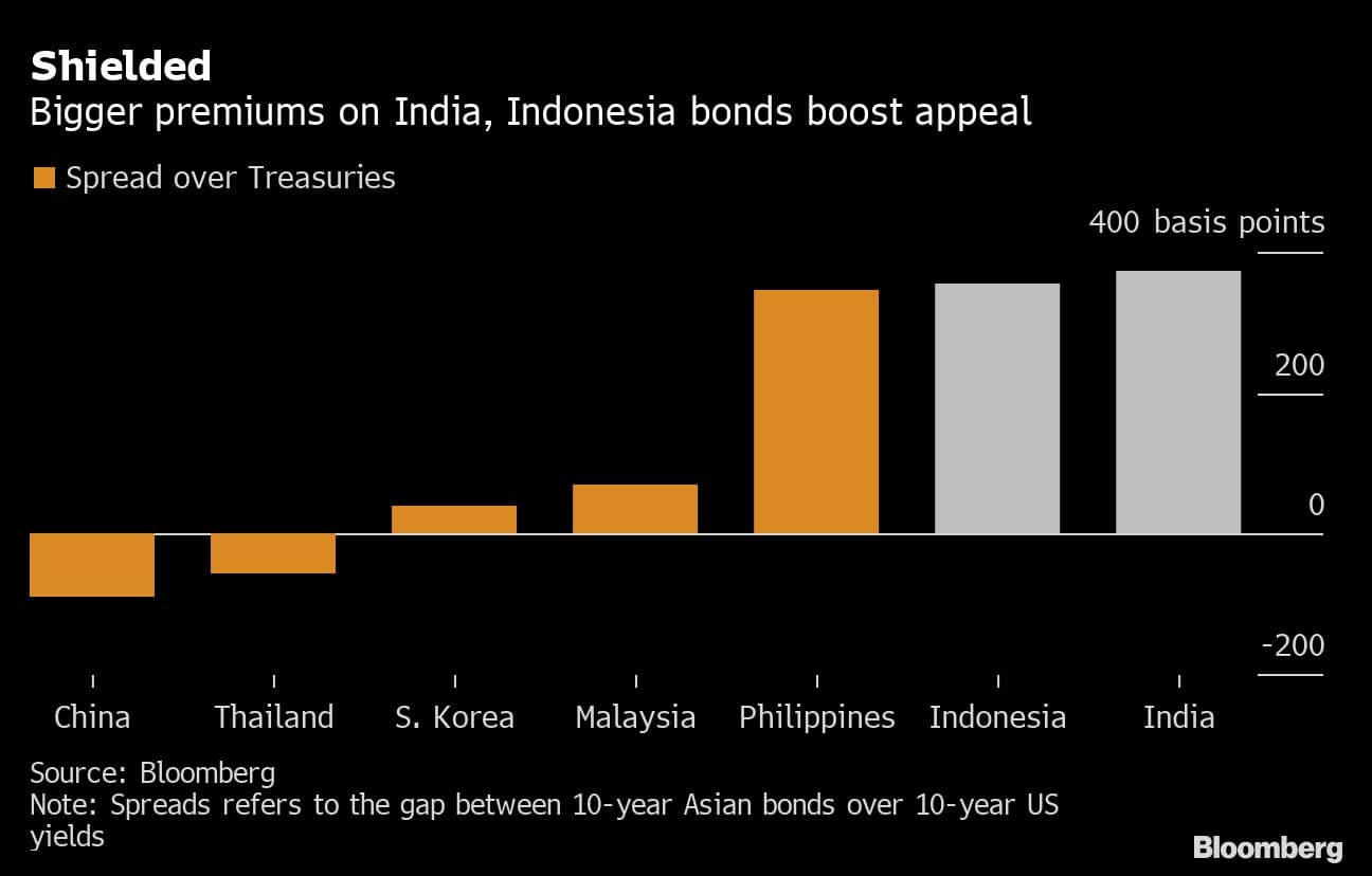 Shielded | Bigger premiums on India, Indonesia bonds boost appeal