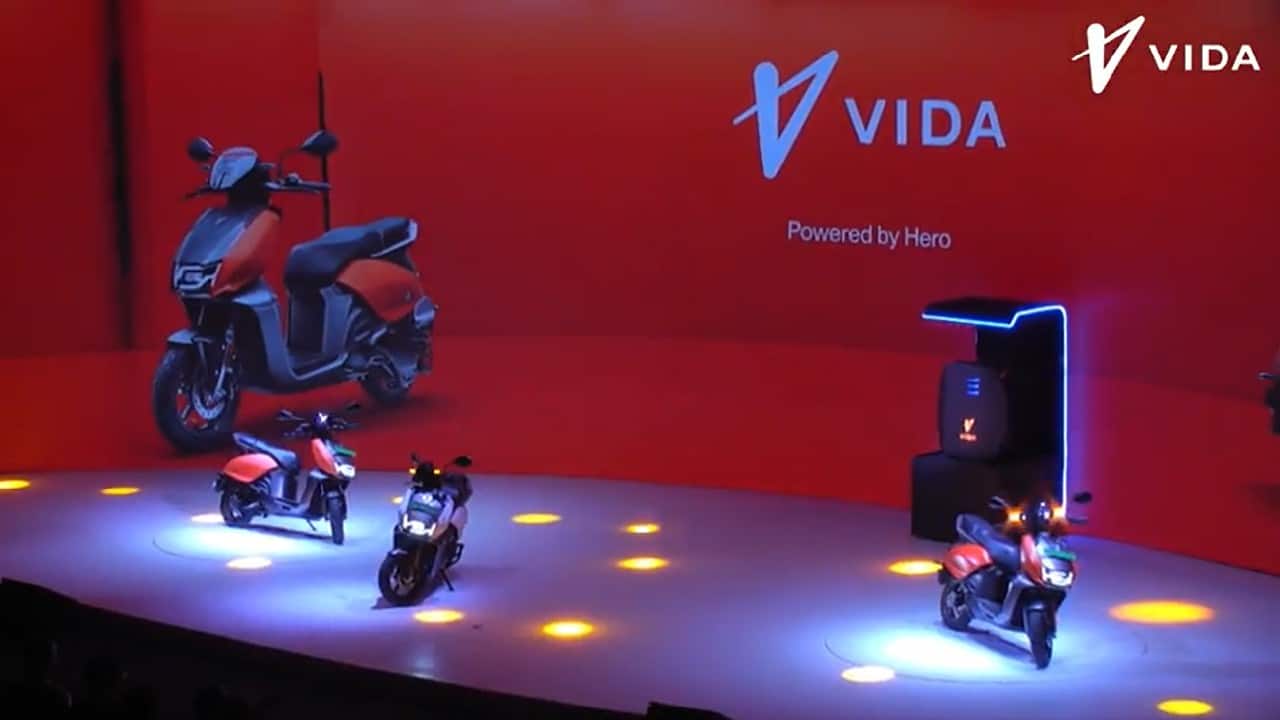 The company has introduced two variants of the scooter -- Vida V1 plus and Vida V1 Pro -- tagged at Rs 1.45 lakh (ex-showroom) and Rs 1.59 lakh (ex-showroom), respectively. Hero Vida V1 will be first launched in Delhi, Jaipur and Bangalore. (Image: Vida Dot World video grab)