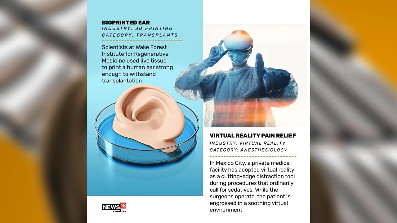 Scientist at Wake Forest Institute for Regenerative Medicine used live tissue to print a human ear strong enough to withstand transplantation. (Image: News18 Creative)