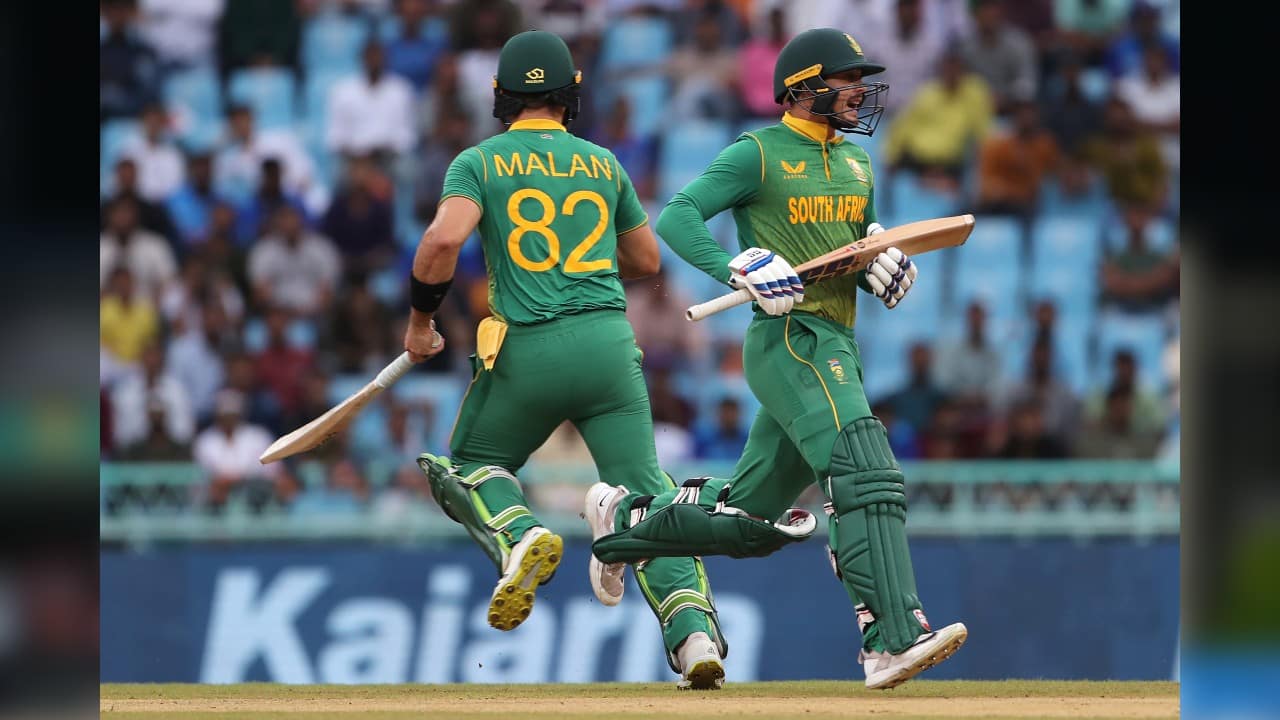 Earlier, Mohammed Siraj took 3-38 in his 10 overs to restrict the Proteas. He bowled opener Quinton de Kock for 5 runs and left-arm spinner Shahbaz Ahmed (1-54) dismissed Janneman Malan (25) to leave South Africa 40-2. (Image: AP)