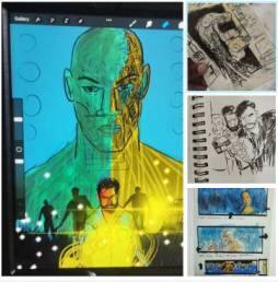 For his Malayalam indie film 'Aavasavyuham' (2022), a story around environmental issues in Kochi’s Puthuvype island with an amphibian man at its centre, Krishand sketched extensively and made storyboards out of them