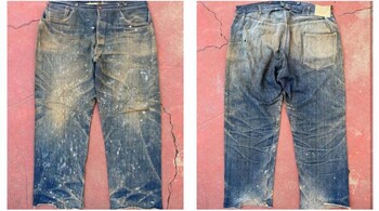 A pair of Levi's jeans from the 1880s got sold for $76,000 at an auction in New Mexico. The buyer, however, had to pay $87,400 with a buyers premium factored in. (Image credit: @goldenstatevtg/Instagram)