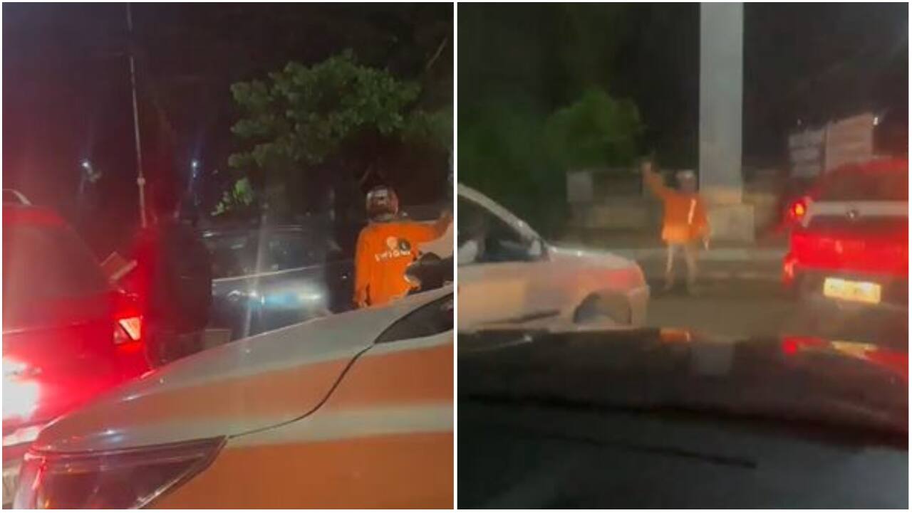 'Delivery hero': Swiggy executive turns traffic police to clear congestion, wins hearts | Watch