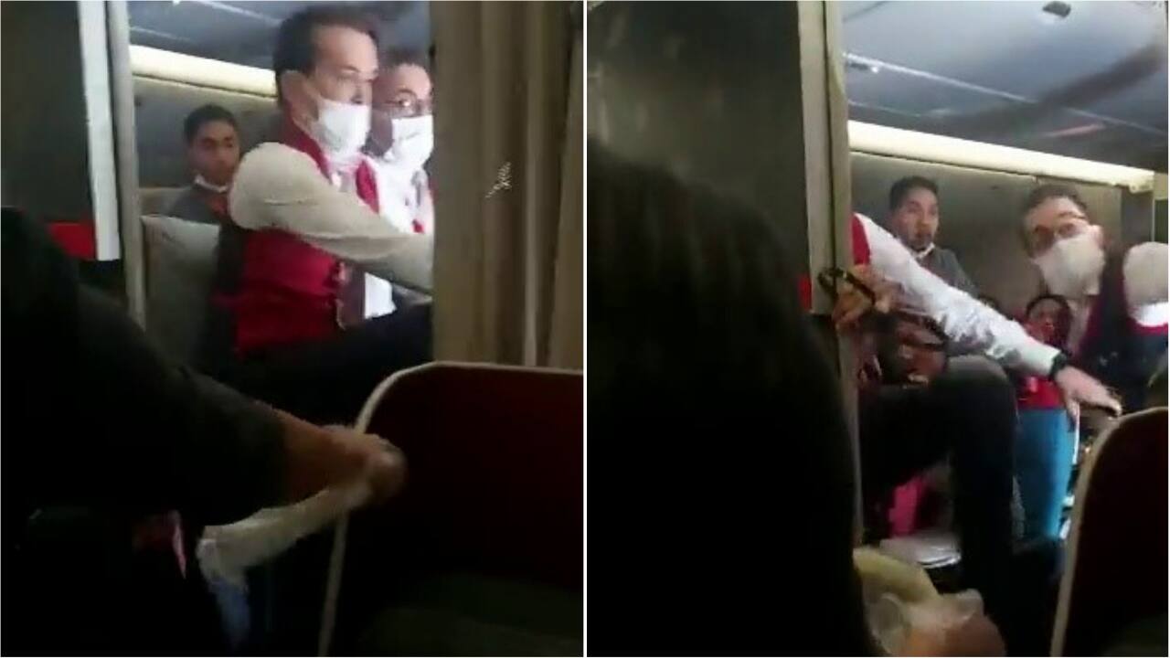 Video: Drunk passenger bites flight attendant, forces pilot to make emergency landing
