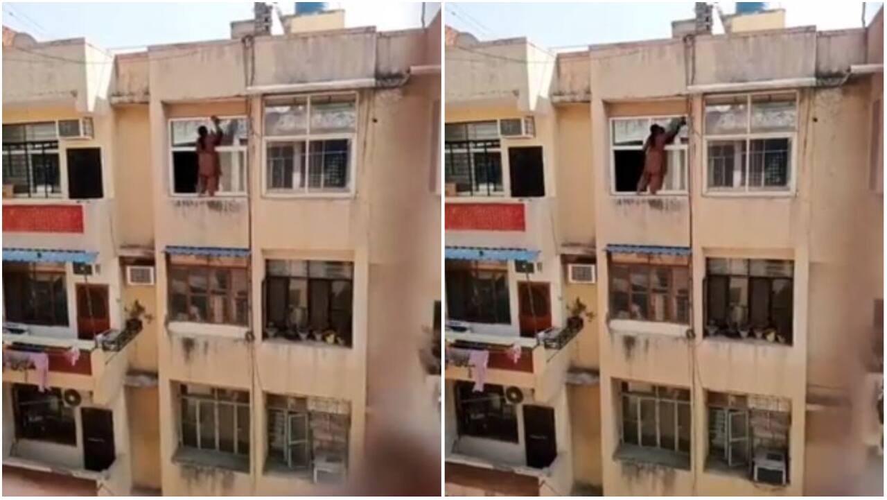 Fact check: Viral video of woman risking life for 'Diwali cleaning' is from February