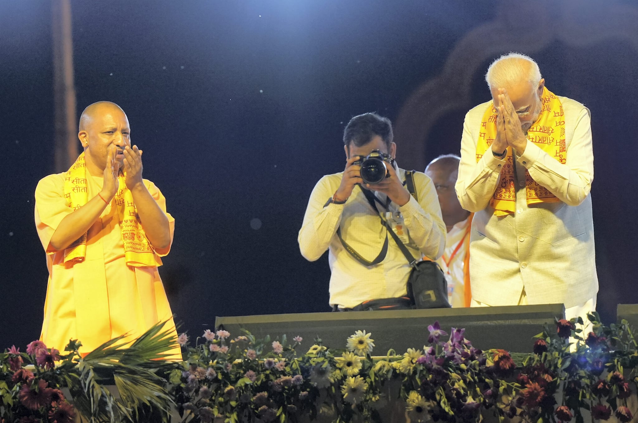 Prime Minister Narendra Modi and Uttar Pradesh Chief Minister Yogi Adityanath were the key guests at the grand Deepotsav celebrations on the banks of river Saryu in Ayodhya on October 23 (Image: PTI) Prime Minister Narendra Modi and Uttar Pradesh Chief Minister Yogi Adityanath were the key guests at the grand Deepotsav celebrations on the banks of river Saryu in Ayodhya on October 23 (Image: PTI)
