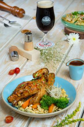 Chicken with an Independence Brewing Co beer
