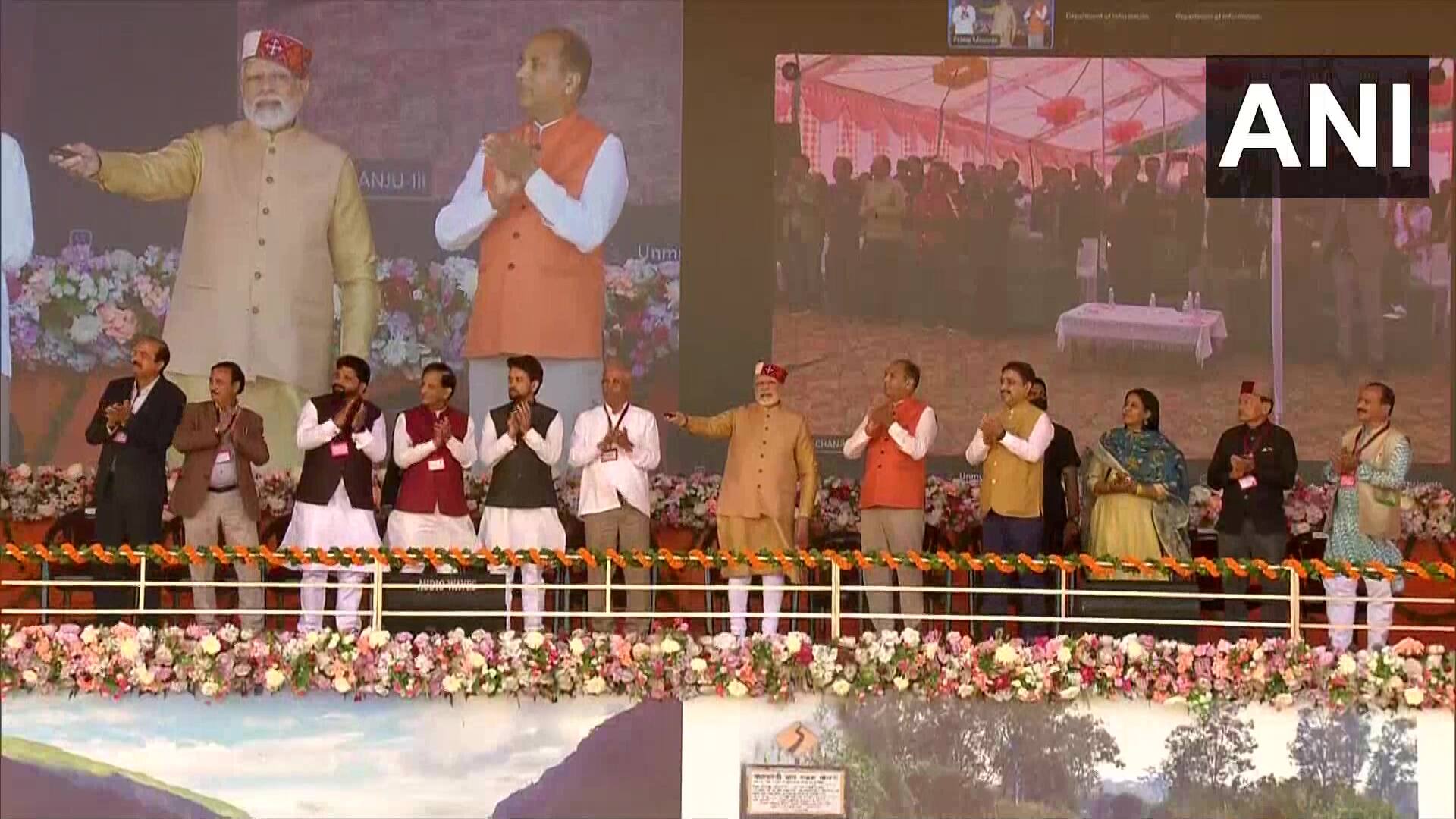 PM Narendra Modi lays the foundation stone of two hydropower projects and launches Pradhan Mantri Gram Sadak Yojana (PMGSY)-III in Himachal Pradesh. PM Narendra Modi lays the foundation stone of two hydropower projects and launches Pradhan Mantri Gram Sadak Yojana (PMGSY)-III in Himachal Pradesh.