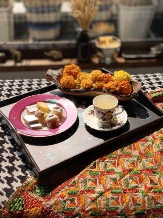 Phulkari throws. (Photo via The Works Interiors)