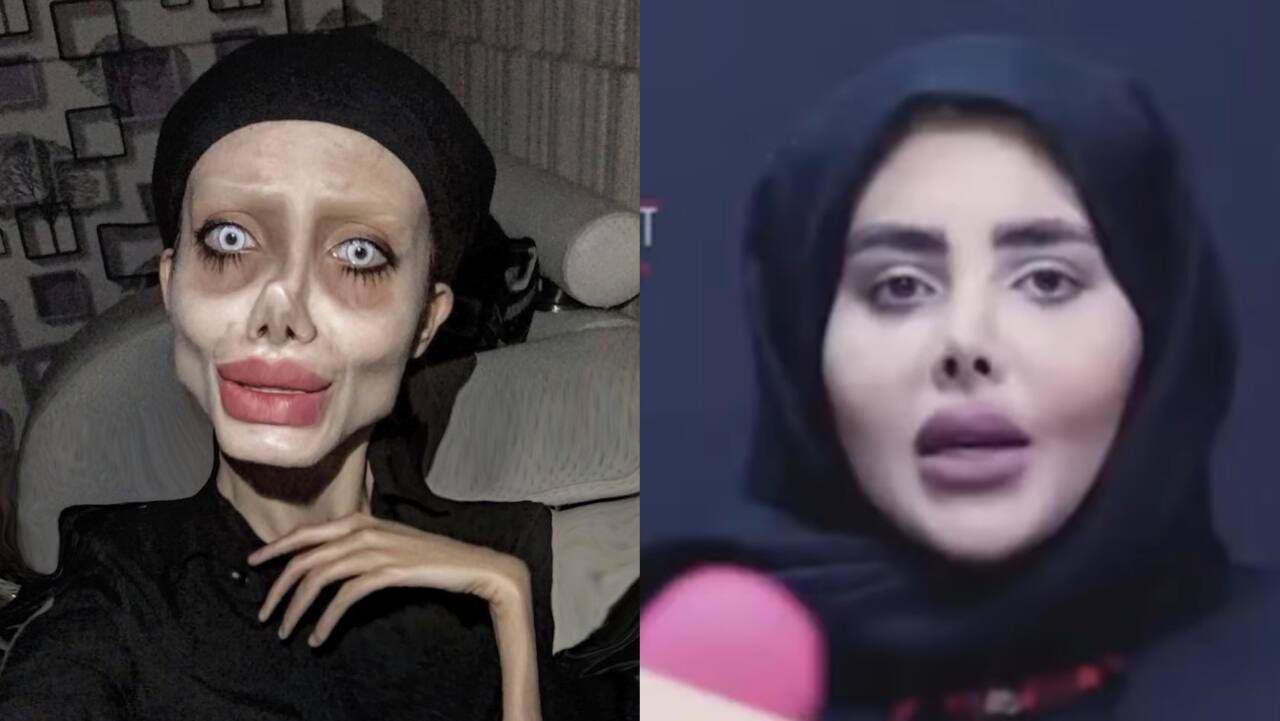 Iran’s ‘zombie Angelina Jolie’ reveals her real face after prison release