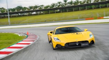 The Maserati MC20 in action at the Sepang International Circuit, Malaysia (Image Source: Parth Charan/Moneycontrol)