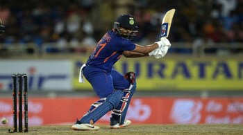 With 24 sixes in this World Cup so far, Shreyas Iyer is second only to Rohit Sharma's 28 sixes in this tournament. (Image: AFP)