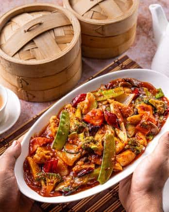 Vegetables in Spicy Bean Sauce at Mainland China, Mumbai