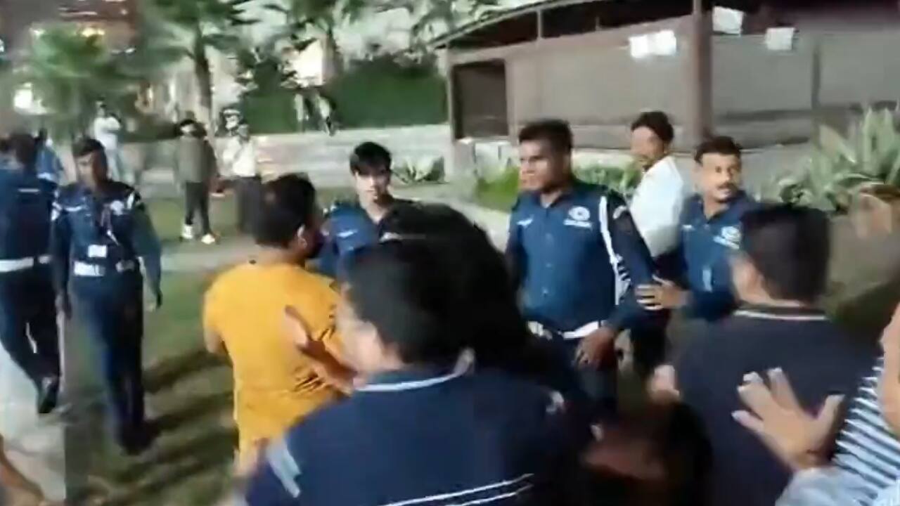 Viral video: In Noida highrise, residents vs security guards leads to clash, 2 injured