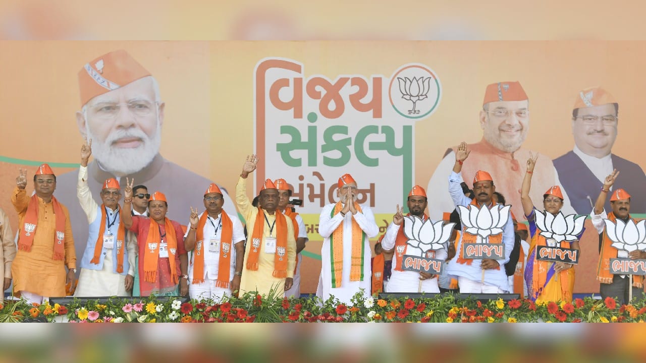 Earlier in the day, the prime minister addressed two poll rallies. He is scheduled to address four rallies on November 28. (Image: Twitter @narendramodi) (With inputs from agencies)