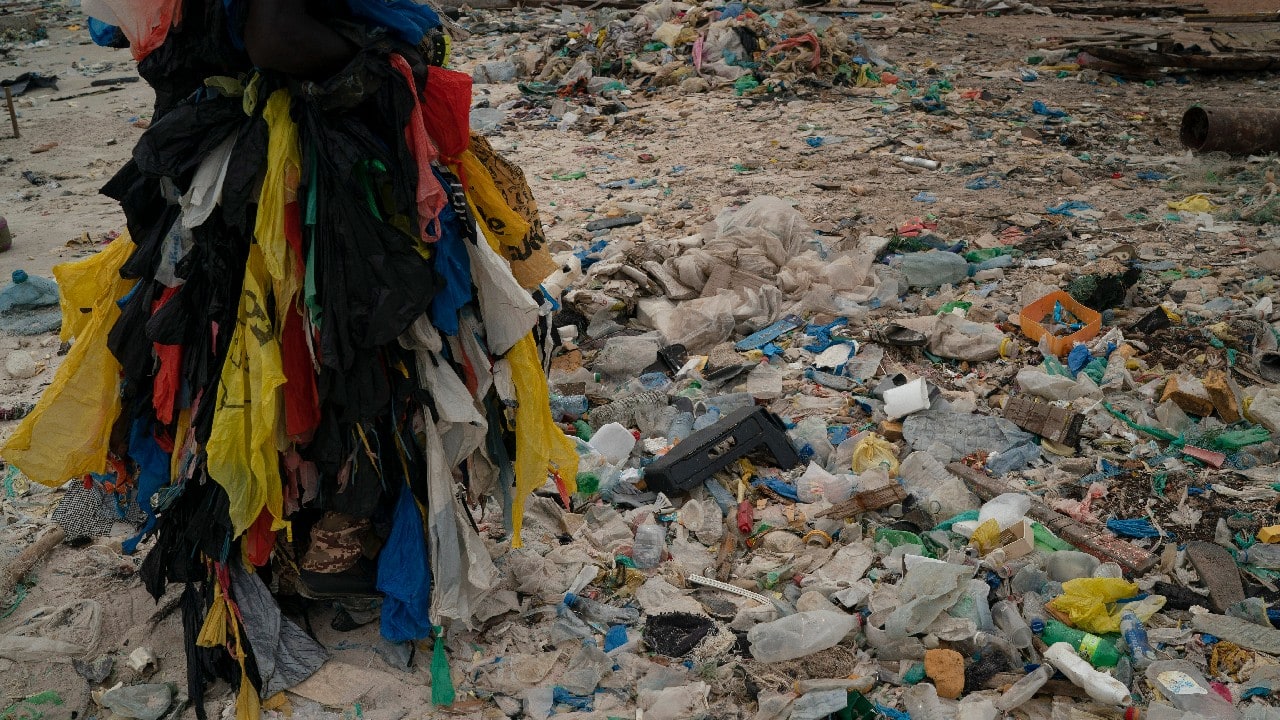 In 2020, Senegal passed a law that banned some plastic products. But if the mountains of plastic garbage on this beach are any indication, the country is struggling with enforcement. (Image: AP)