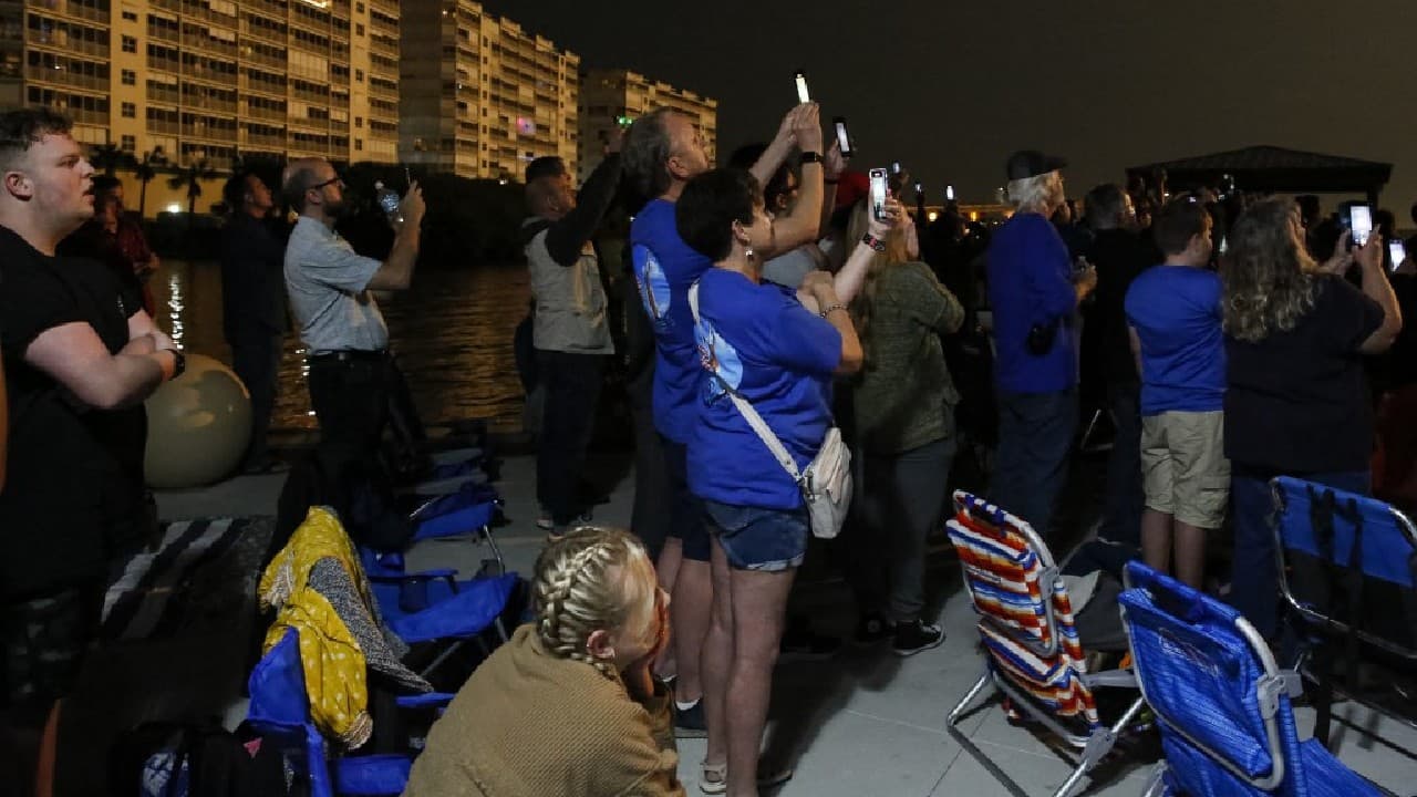 About 100,000 people were expected on the coast to watch the launch, with the rocket promising to light up the night sky. Andrew Trombley, a space enthusiast from St. Louis, Missouri, was anxiously hoping for a successful liftoff after several futile trips made for the launch. (Image: AFP) About 100,000 people were expected on the coast to watch the launch, with the rocket promising to light up the night sky. Andrew Trombley, a space enthusiast from St. Louis, Missouri, was anxiously hoping for a successful liftoff after several futile trips made for the launch. (Image: AFP)