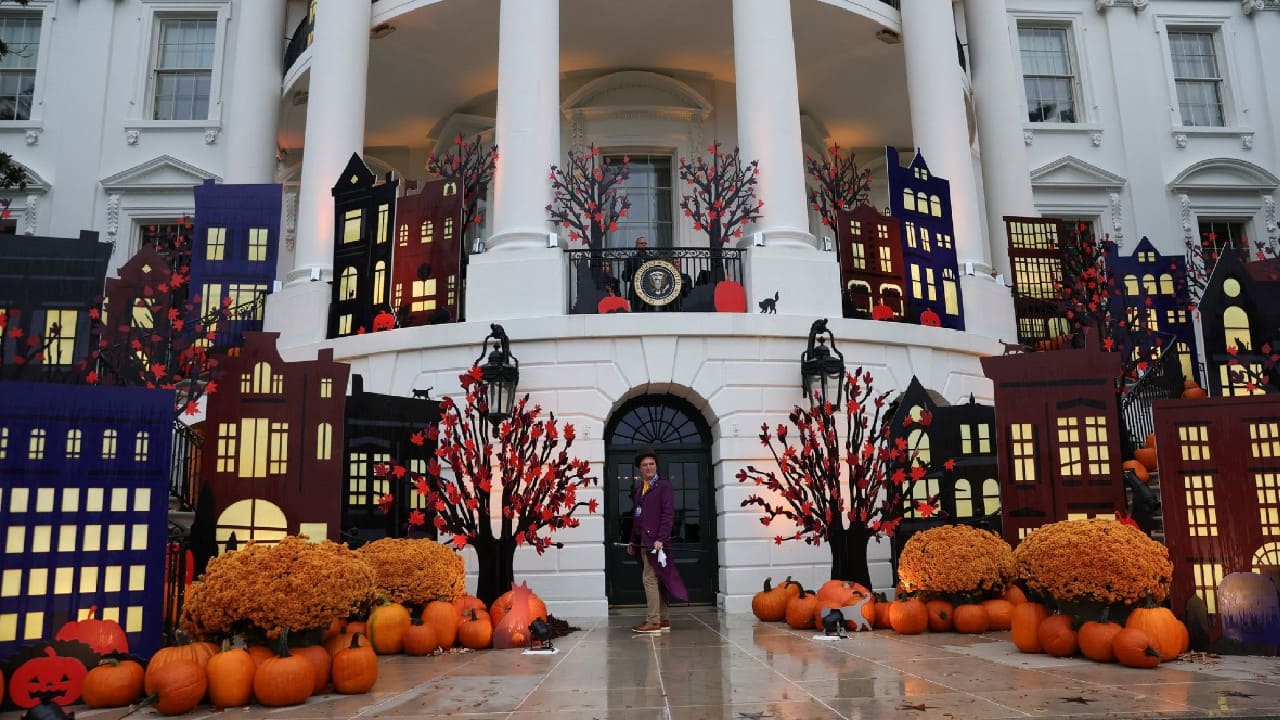 Trick or treat? Bidens celebrate their first Halloween at the White House