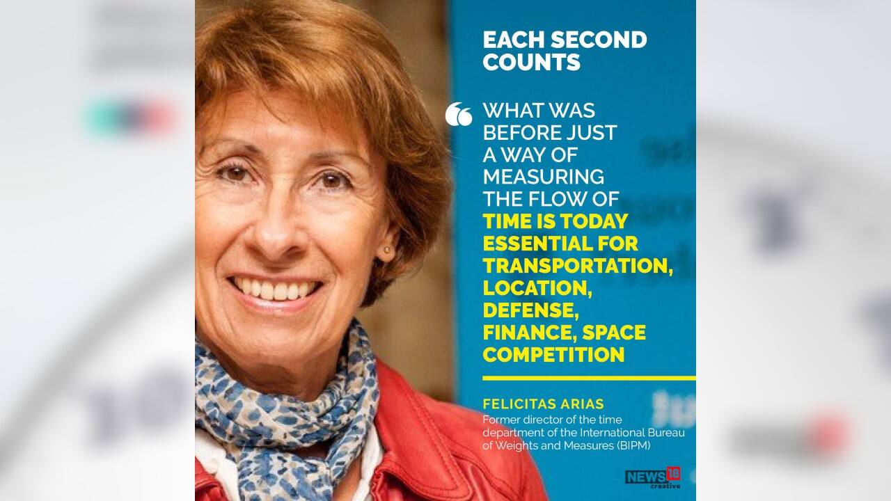 “What was before just a way of measuring the flow of time is today essential for transportation, location, defense, finance, space competition,” Felicitas Arias, former Director of the time department of the International Bureau of Weights and Measures (BIPM). (Image: News18 Creative)