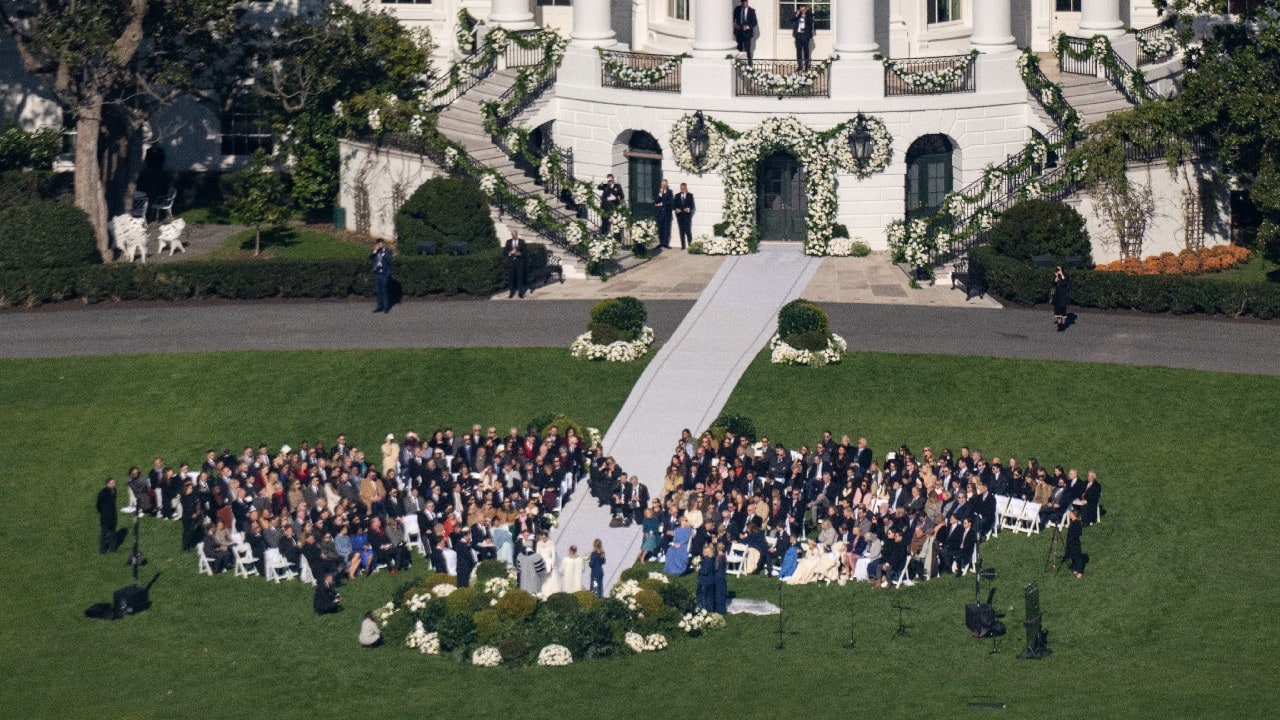It is not unheard of for the presidential mansion with America's most stately address -- 1600 Pennsylvania Avenue -- to be decked out for nuptials. (Image: AP) It is not unheard of for the presidential mansion with America's most stately address -- 1600 Pennsylvania Avenue -- to be decked out for nuptials. (Image: AP)