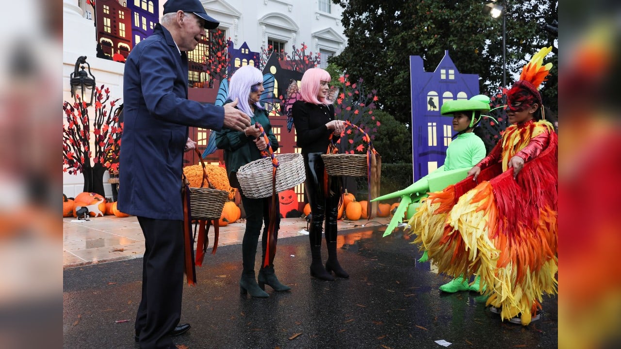 Trick Or Treat? Bidens Celebrate Their First Halloween At The White House