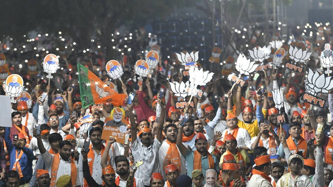 Gujarat Elections 2022: PM Narendra Modi Holds Massive Roadshow In Surat