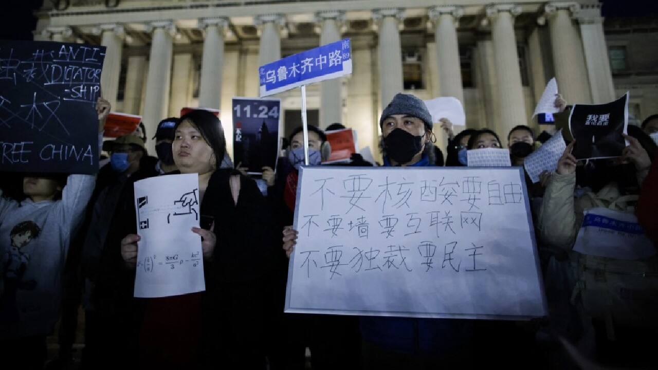 China's strict control of information and continued travel curbs has made verifying the numbers of protesters across the vast country challenging. But such widespread rallies are exceptionally rare, with authorities harshly clamping down on all opposition to the central government. US President Joe Biden is monitoring the unrest, the White House said on November 28. Around the world, solidarity protests have also mushroomed. (Image: AFP)
