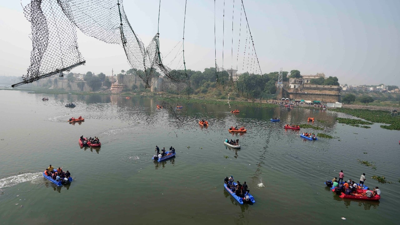 The high-level meeting was attended by Gujarat CM Bhupendra Patel, Home Minister Harsh Sanghavi, Chief Secretary and DGP of Gujarat, along with other top officials. (Image: AP)