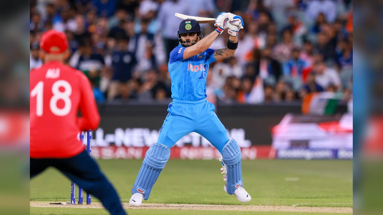 Virat Kohli soldiered on and held one end together. He notched his fourth half-century in six innings at this T20 World Cup, reaching the mark off 39 balls. He put on a crucial 61 runs for the fourth wicket with Pandya. (Image: AP) Virat Kohli soldiered on and held one end together. He notched his fourth half-century in six innings at this T20 World Cup, reaching the mark off 39 balls. He put on a crucial 61 runs for the fourth wicket with Pandya. (Image: AP)