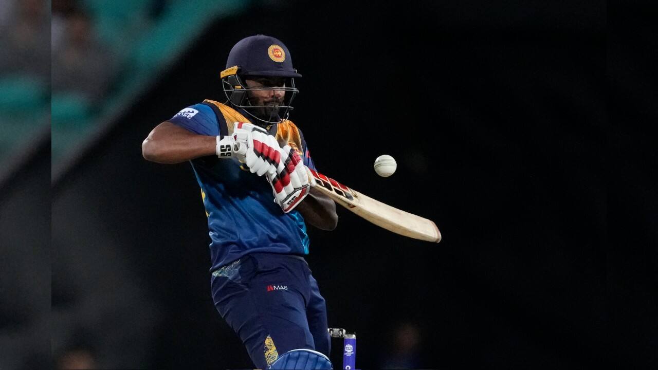 Bhanuka Rajapaksa walked in with Sri Lanka needing 45 in 39 deliveries and played a cameo with his 18 runs coming in 13 balls with three fours. (File Image: AP) Bhanuka Rajapaksa walked in with Sri Lanka needing 45 in 39 deliveries and played a cameo with his 18 runs coming in 13 balls with three fours. (File Image: AP)
