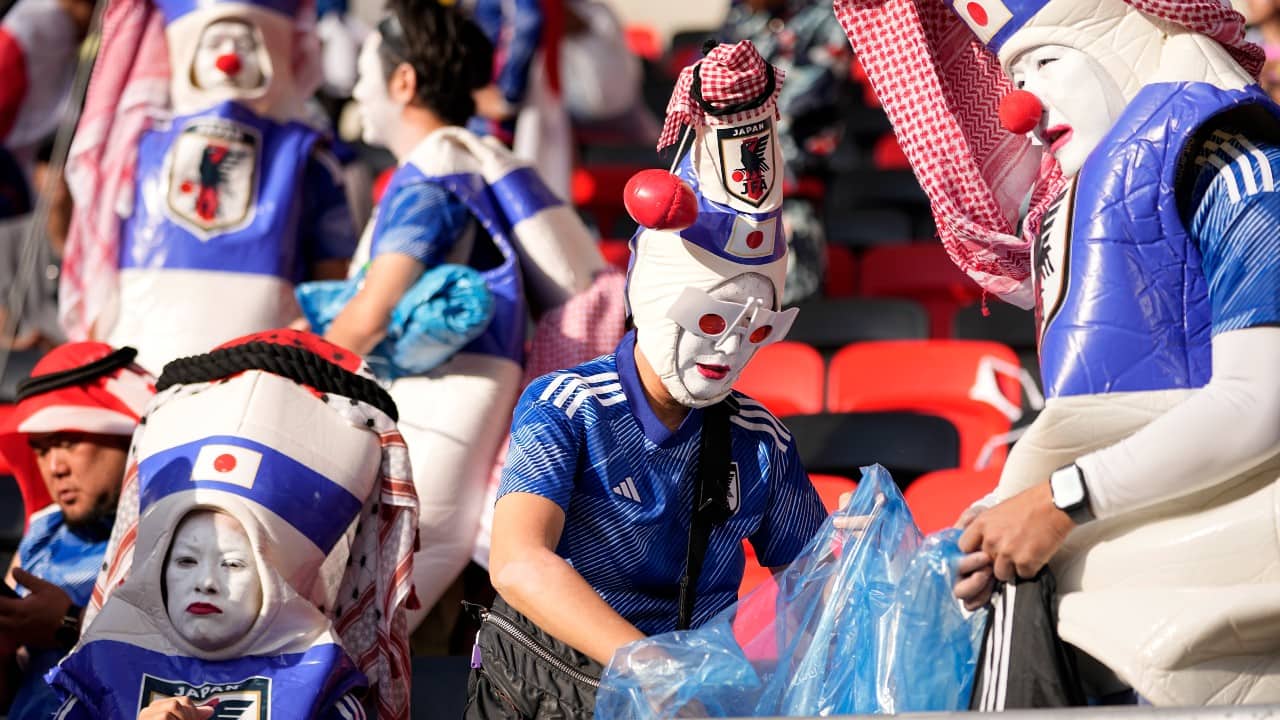 Japanese fans have yet again surprised the world with their manners and respect at the Qatar World Cup. After every game, Japan fans have been seen picking up litter in the stands after the matches, despite the result. (Image: AP)