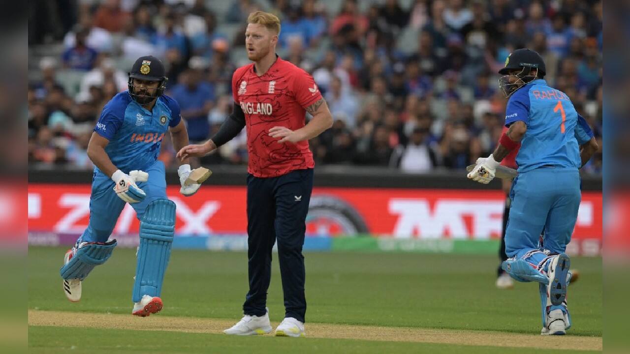 Put in to bat, India got off to a stutter. Lokesh Rahul was out caught behind for 5. Sharma endured hardship to put bat on ball. His painstaking 27 off 28 balls included four boundaries. He finally holed out off Jordan. India managed only 38-1 in the powerplay. Sharma’s dismissal made it 56-2 inside nine overs. (Image: AFP) Put in to bat, India got off to a stutter. Lokesh Rahul was out caught behind for 5. Sharma endured hardship to put bat on ball. His painstaking 27 off 28 balls included four boundaries. He finally holed out off Jordan. India managed only 38-1 in the powerplay. Sharma’s dismissal made it 56-2 inside nine overs. (Image: AFP)