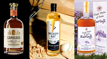 Camikara Rum is Rs 6,200 a bottle; Greater Than Broken Bat, Rs 1,450 in Goa; and Kurinji, Rs 5,999.