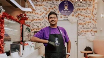 Founder of Dropout Chaiwala Sanjith Konda House. (Image credit: @dropout_chai_wala/Instagram)