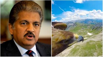 Anand Mahindra on Monday shared a bird's eye view video of a mountainous landscape. 