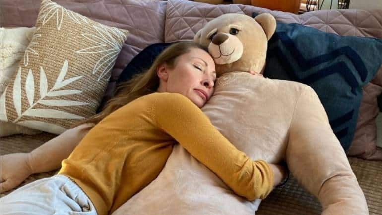 Cuddle with store teddy bear