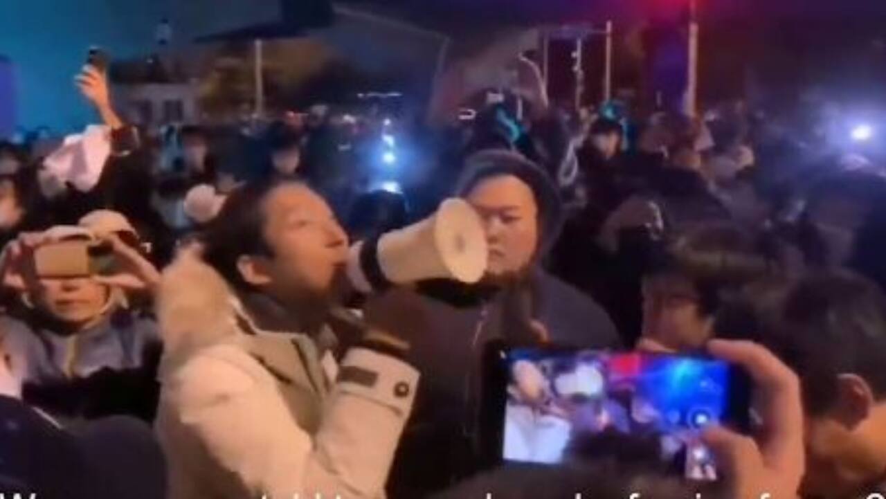 Watch: Chinese students respond to accusation that 'foreign forces' ignited protests