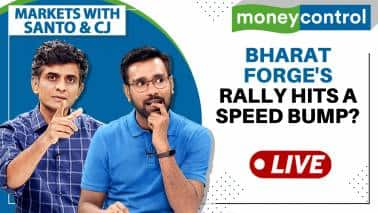 Stock Market Live: Will Bharat Forge's rally continue or falter? | Markets with Santo & CJ